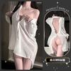 Sexy underwear sexy leaking back boyfriend shirt free perspective temptation chiffon loungewear women