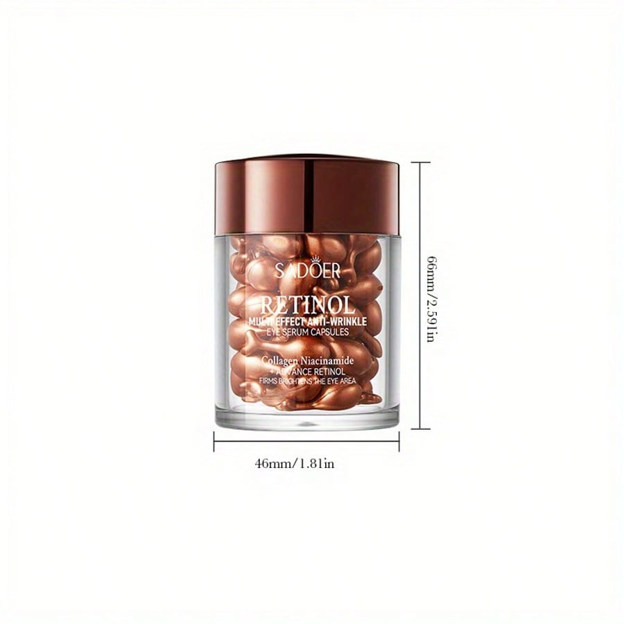 

Retinol Multi-Effect Firming Capsule Serum, Tender Skin Hydrating Eye Cream Nourishing and Hydrating Eye Essence 0.34gx45capsule 1pc