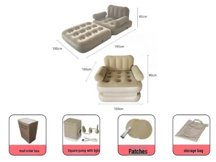 Inflatable Sofa & Bed: Portable Outdoor & Indoor Mat for Camping & Naps