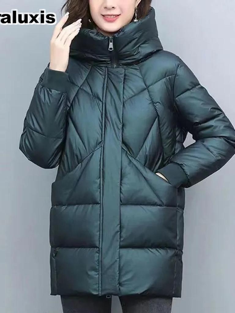 Women's Long Sleeve Thick Cotton Hoodie Winter Coat Fashion New Arrivals Plus Size Korean Style Warm Jacket