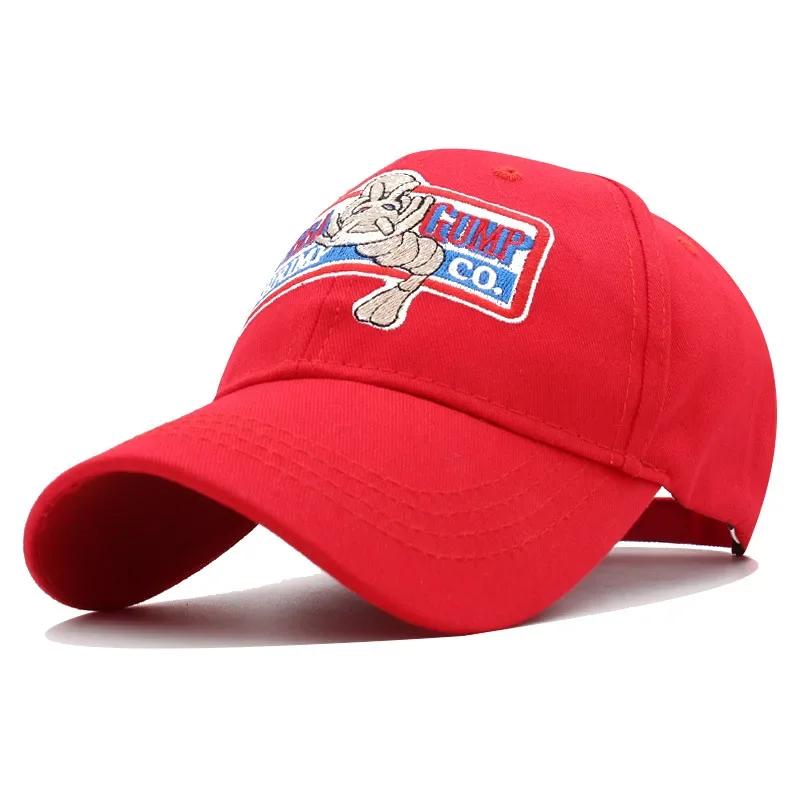 Adult Forrest Bubba Gump Red Cap Shrimp Co. Baseball Hat Forrest Gump Costume Cosplay Printed Embroidery Outdoor Sport