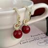 New Year's Wine Red Earrings