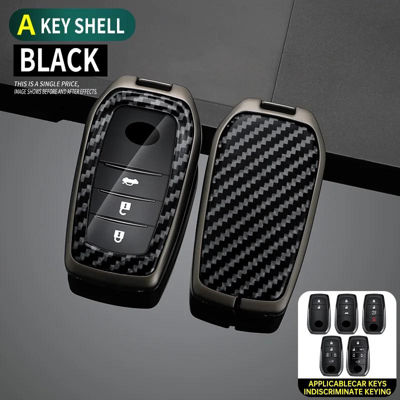 

Metal Carbon Car Key Cover Case Shell For Toyota Chr Rav4 Auris Avensis Prius Aygo Camry Corolla Land Cruiser 200 Prado Crown