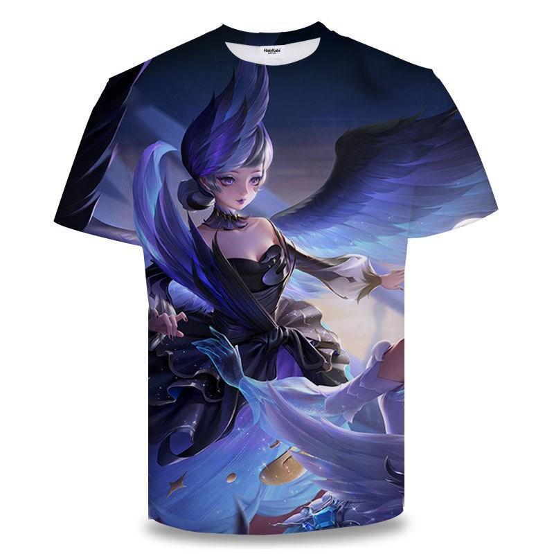 Summer King of Glory Game Clothes Men's Short Sleeved T-shirt for Middle School Students 3D Digital Printed T-shirts Top