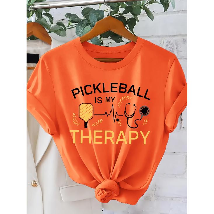 Pileball is my Relax Medical Element Healing Style Printed Fashion Retro Style Women's Short Sleeve Spring and summer casual, versatile, elegant
