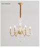 Nordic Wave Crystal Copper Chandelier for Dining Room, Bedroom, or Living Room
