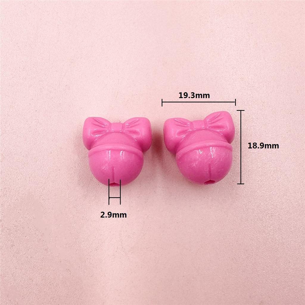 Creative Necklace 5pcs Creative Accessories DIY Bow Bell Beads Mobile Phone Chain Acrylic Bracelet 19.3*18.9mm Christmas Gift