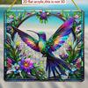 2D Flat Acrylic Hummingbird & Floral Decoration , Use No Batteries/Electricity Needed, Unique Indoor/Outdoor Decoration , Multipurpose Traditional