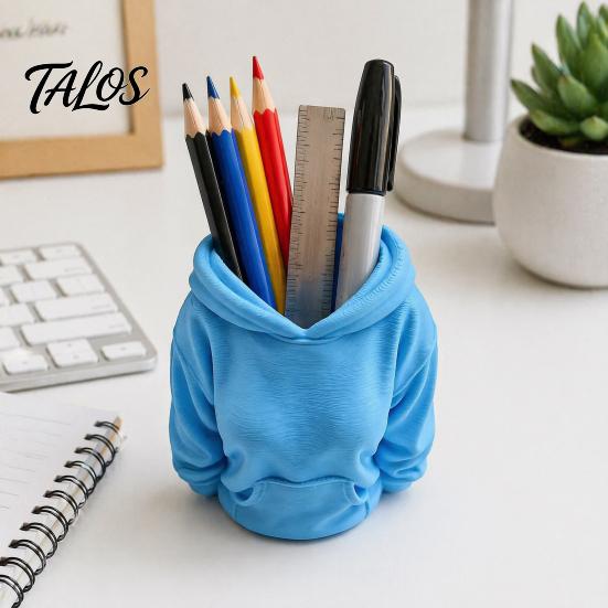 Multifunktionale Schreibtisch-Aufbewahrungstasse 3D-gedruckter Kapuzenpullover Stifthalter, Damen Kapuzenpullover Bleistift-Organizer-Behälter, Schreibwarenbox für Zuhause Büro Kinder