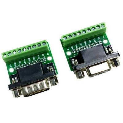 DB9 Male-to-Female Screw Terminal Block 9-Pin RS232/RS485 Converter