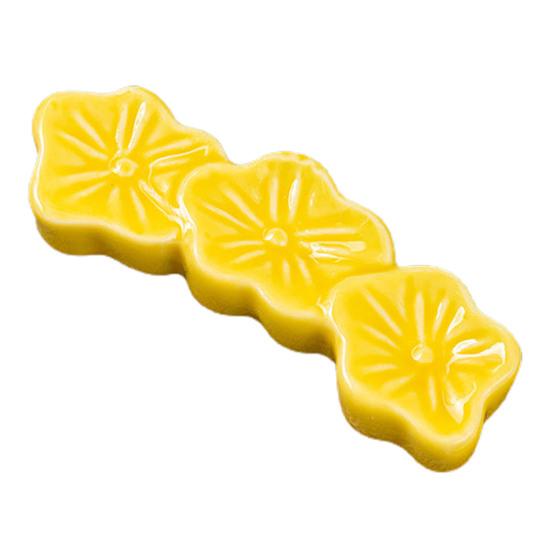 

Держатель для палочек для еды Необычная устойчивая к коррозии подставка для палочек в японском стиле Обеденный стол Соскальзывающий керамический держатель для палочек для еды жёлтый