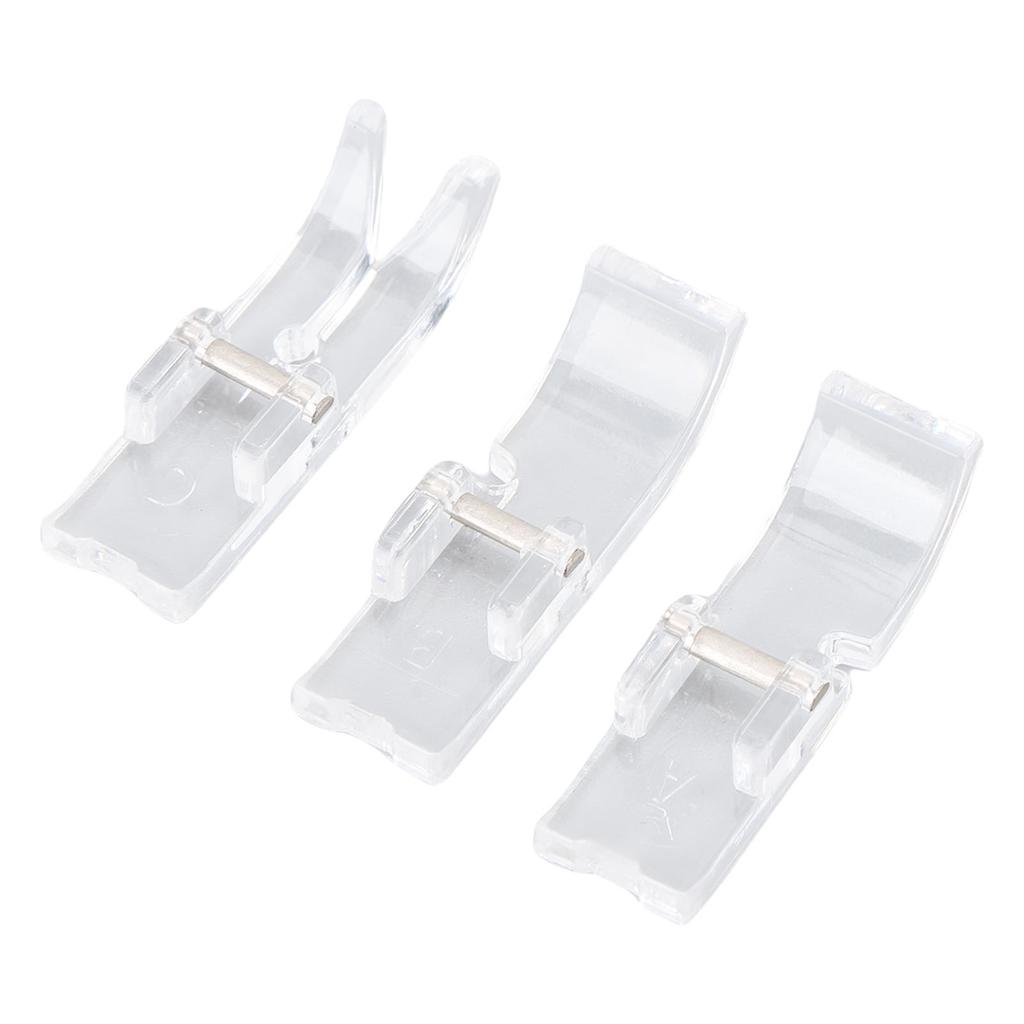 3 Pcs Sewing Machine Presser Foot Replacement for Designer Topaz 50 40 Sewing Machine Plastic Narrow Presser Feet