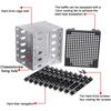 5,25-Zoll-zu-5x-3,5-Zoll-SATA-SAS-Festplattenkäfig-Rack Festplattengehäuse mit Lüfter Festplatten-Schlitten-Caddy-Adapter
