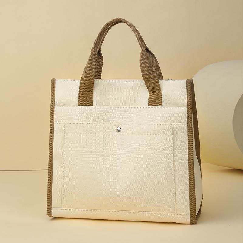 Canvas Bag Women's Large Capacity Multi-Pocket Tote Bag