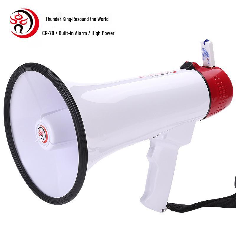Thunder King CR-78 Handheld Megaphone with Recording, Card Slot, 35W Horn Speaker for Outdoor Use