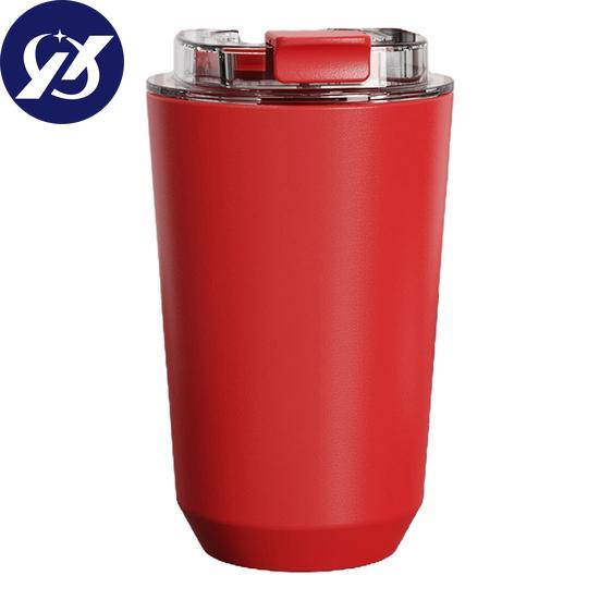 Yousheng Stainless Steel Vacuum Insulation Cup with Silicone Lid Insulated Tumbler Travel Coffee Mug Leak Proof Reusable Double Walled Coffee Tumbler