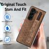 Wristband Holder Leather Case for Samsung Galaxy Z Fold 6 5 fold6 Fold3 Fold5 Fold4 Fold 4 3 5G S Pen Slot Mobile Phone Cases
