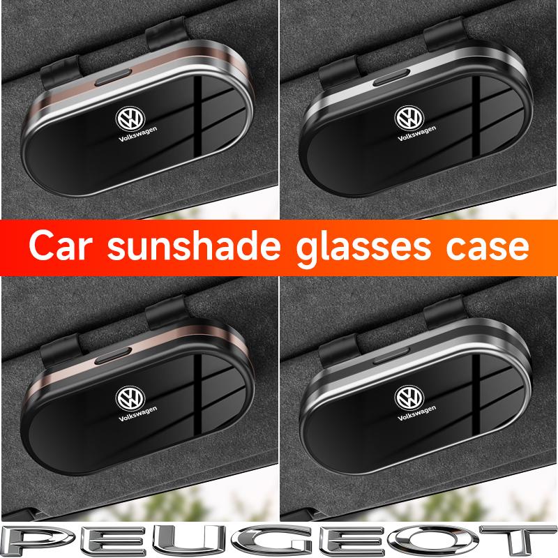 Car Sun Visor Organizer Glasses Ticket Card Box Styling Accessories For VW GTI Polo Passat Golf Tiguan Jetta Beetle CC TireValve zw8
