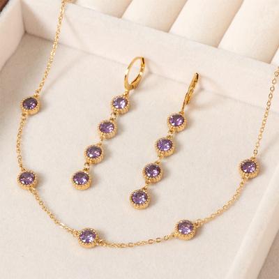 Conjunto de collar redondo de moda para mujer sin accesorios de verano