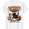 Funny Cat Spooky Biscuits Bakery Cat Black Halloween Pumpkin T-Shirt