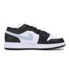 Jordan Air Jordan 1 Slip Resistant Abrasion Resistant Low top Vintage Basketball Shoes Men's Black White Blue 553558-131(Team85-)