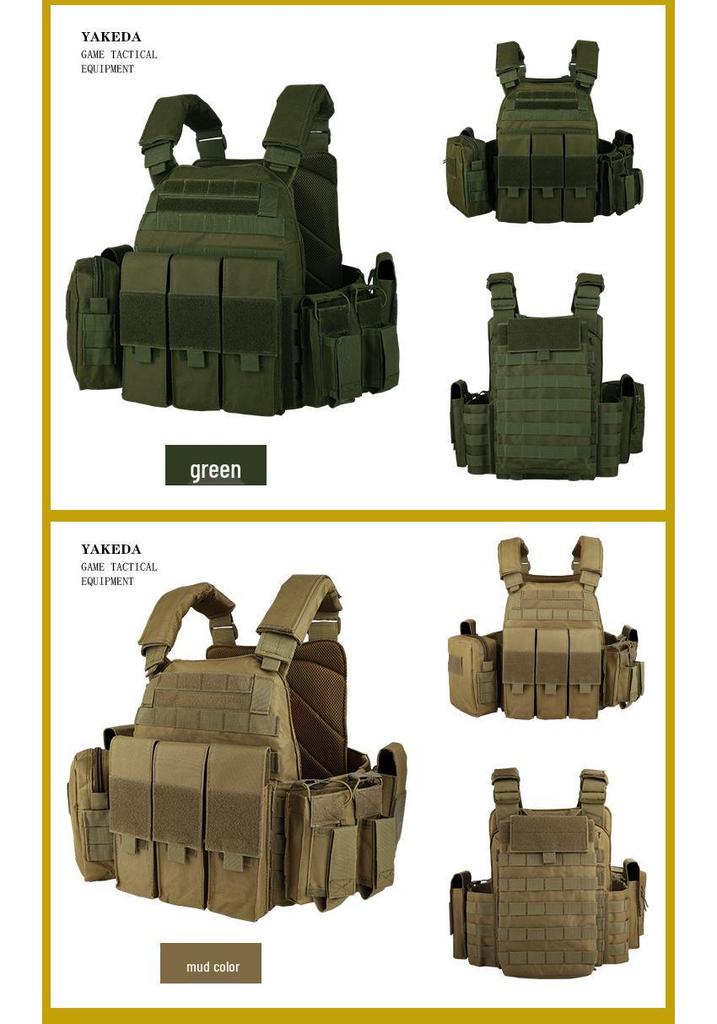 YAKEDA Breathable Wear-resistant Tactical Camouflage Vest for Outdoor Field Training