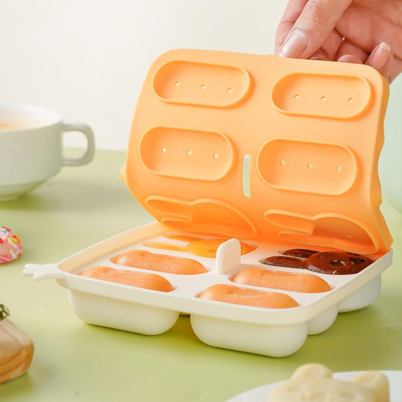 Stampo per Torta di Riso per Bambini, Silicone, Cottura a Vapore e Cottura, Strumento per Cibo Complementare, Stampo per Salsicce per Bambini, Cartone Animato, Stampo per Torta al Vapore e Salsicce