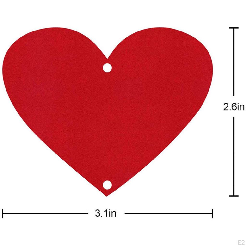 Felt Heart Garland Banner Valentines Day Decoration Wall Decor Romantic for