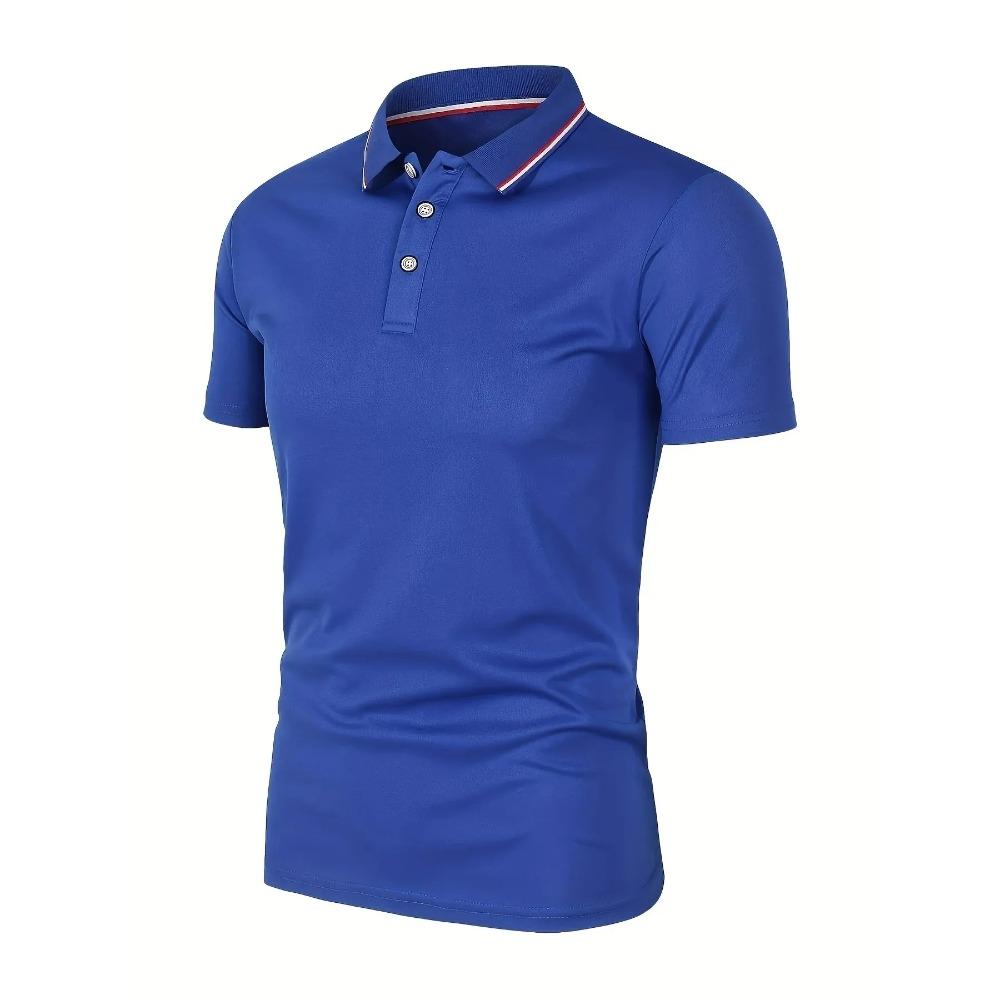 2026 Men's Summer Casual Breathable Comfortable Polo Shirt Men's Solid Color High Quality Short Sleeve T-Shirt