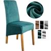 XL Size Chair Cover Big Size Velvet Fox Fabric Long Back Europe Style Seat Chair Covers for Restaurant Hotel Party Banquet