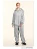 BE Men's Retro Distressed Spray Paint Velvet Hoodie & Sweatpants Set - Autumn 2025 Collection