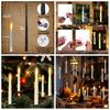 Velas cônicas LED sem chama, árvore de Natal, luzes de velas elétricas, mini velas cônicas com clipe e temporizador remoto para decoração de casamento