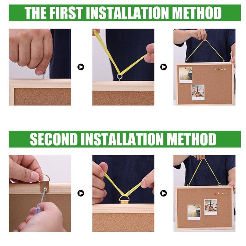 Cork Board Wood Framed Corkboard Decorative Hanging Pin Board for School Office Bulletin Board and Decorative Display