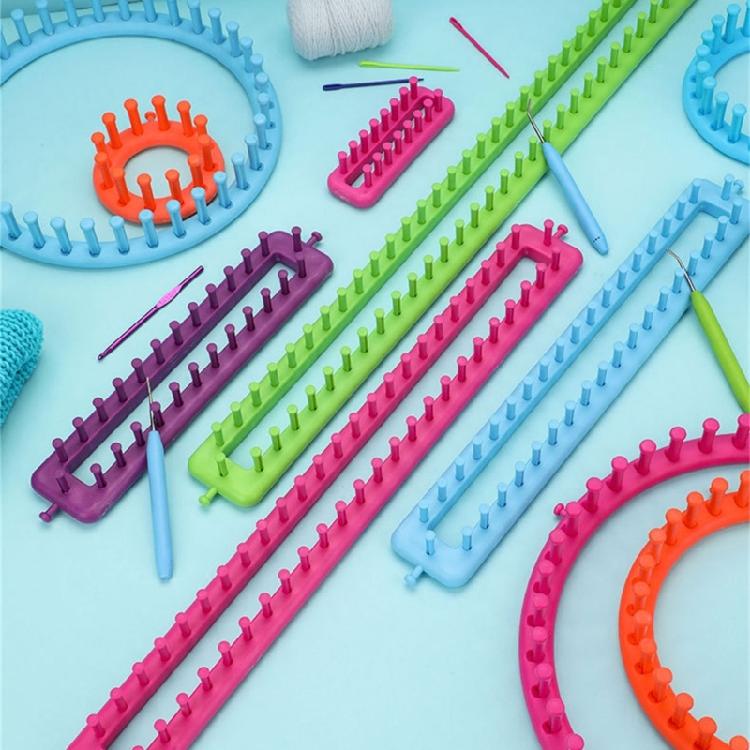 1 or 2 Set Knitting Tool Round Rectangular Knitted Loomed Set Knitting Frame For DIY Hat Scarves Easy Crafting Solution