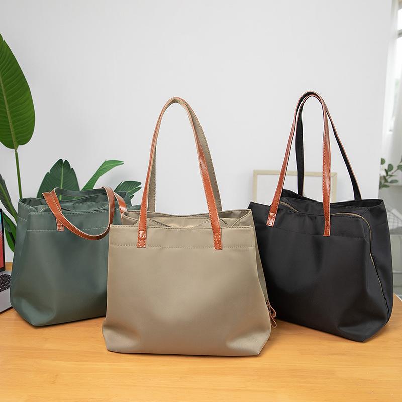 New Women's Bag Casual Nylon Oxford Cloth Large Capacity Tote Bag Easy To Match Shoulder Bag Trendy Canvas Handbag