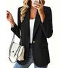 Damen Schlank Geschnitten Einfarbiger Revers-Ein-Knopf-Blazer 2026 Büro-Chic Lässige Jacke