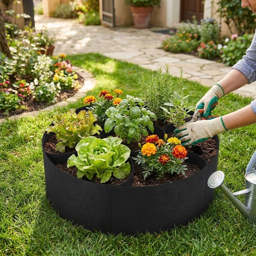 Freestanding Raised Garden Bed 7 Grids Planting Container Plant Nursery  for Home Gardeners