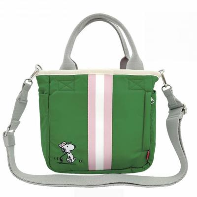 8390 Snoopy Sportig Axelväska Liten Toteväska IP Fyrkantig 2-vägs PEANUTS [Rootote] (03 Grön)
