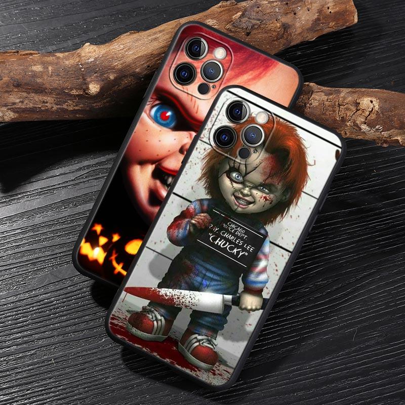 Horror Scary Chucky Doll Funda For Iphone 14 Case For iPhone 15 11 12 13 Mini 14 Pro Max XS X 7 8 15 Plus SE2020 Case Soft Cover