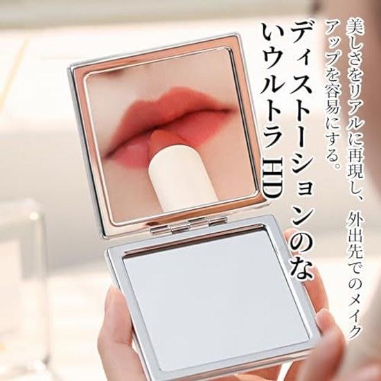 Doyime Compact Mirror Hand Double-Sided Makeup Two-Sided 1X 2X Magnifying Square Folding Unbreakable Popular Stylish Ultra-Lightweight Convenient