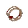 2025 New Chinese Style Women's Whitening Beaded Bracelet - Retro Ethnic, Layered, Literary, and Niche Ancient Design
