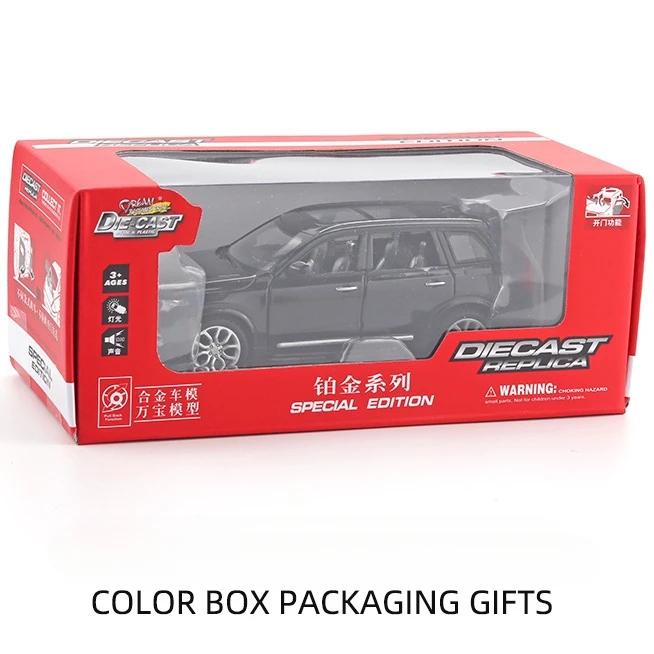 AAAZC1 1:32 VOLVO XC90 SUV Alloy Car Model Diecast Metal Model Sound & Light Children Toys Home Decoration Ornaments Gift for Children