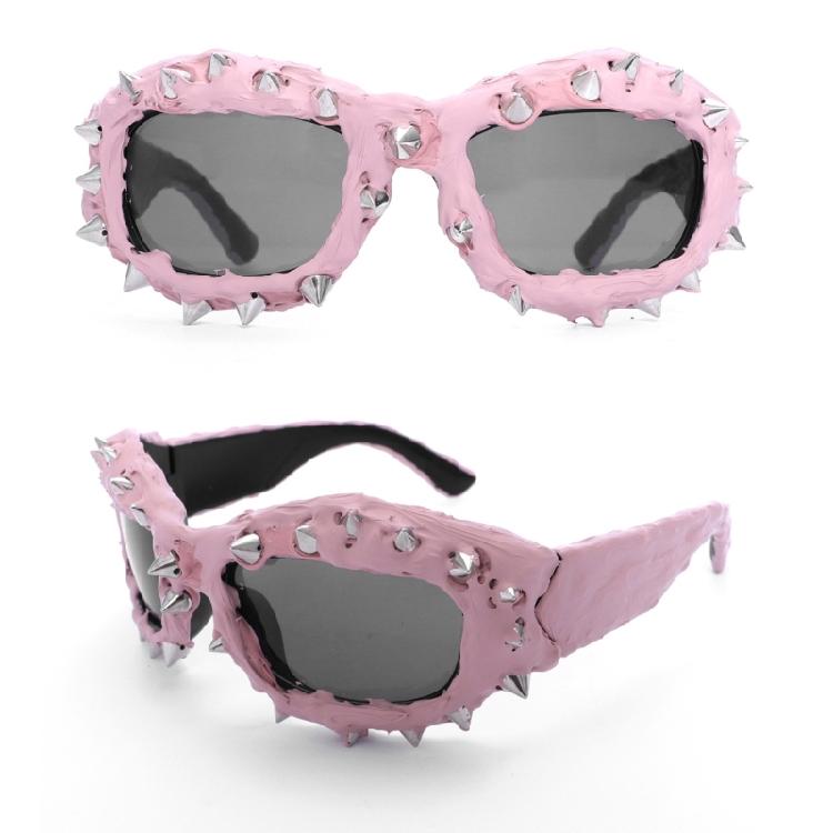 Novelty Sporty Sunglasses For Shows Stage And Daily Wear Unique Spiked Accessories Modern Outfit Photo Props