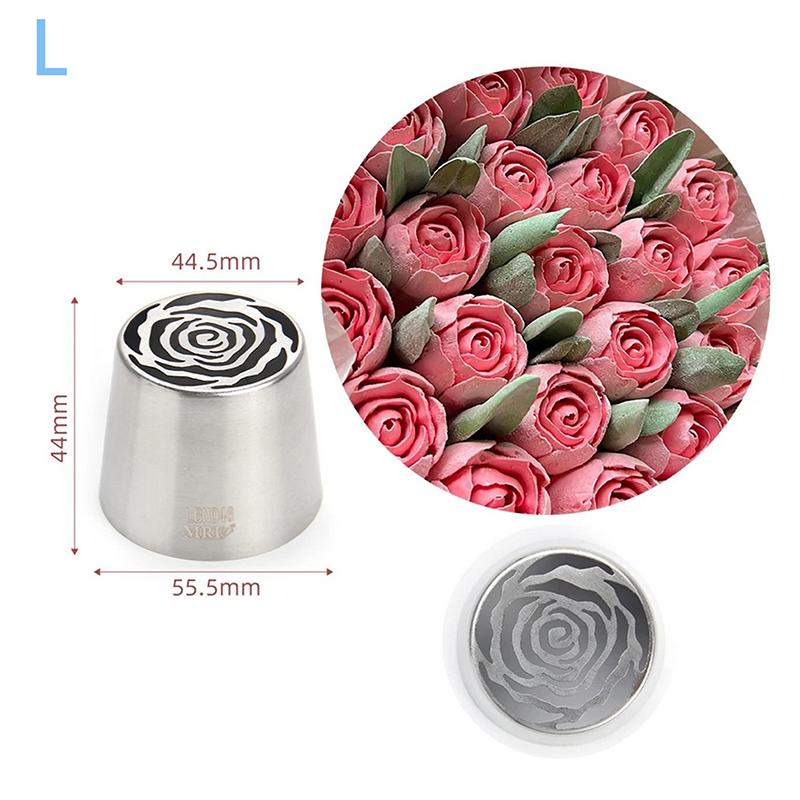 1 Pièce Acier Inoxydable Douilles à Pâtisserie Tulip Décoration Gâteau Cupcake Décorateur Rose