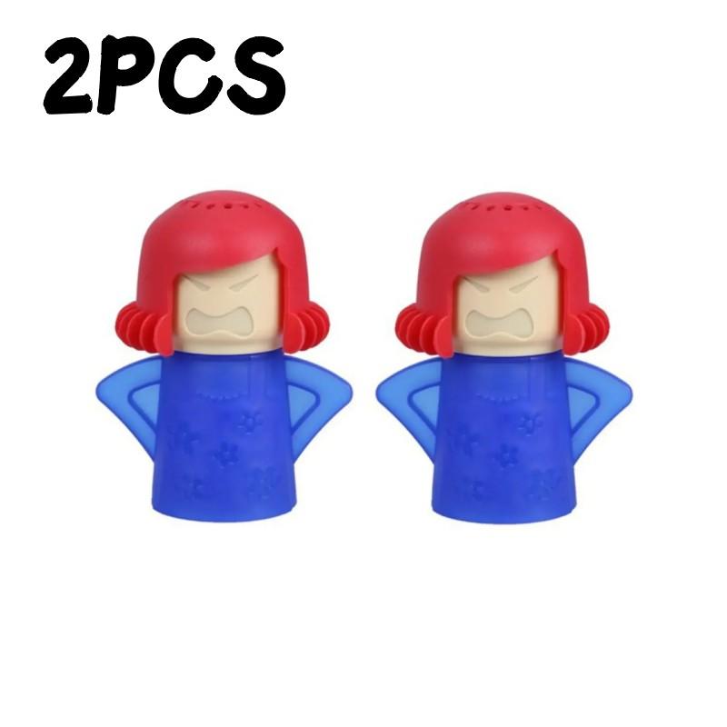 1-1pc Angry Mama Oven Steam Microwave Refrigerator Easily Remover Oil Dirt Fridge Deodorizer Kitchen Useful Cleaning Tools