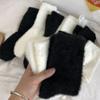 Women's Socks for Autumn and Winter Warmth, Fleece, Versatile Mid-calf Socks, Fluffy Women's Socks, Floor Socks, and Sleeping Socks