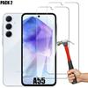 Screen Protector - Samsung - Galaxy A55 5G - Tempered Glass - Transparent - Pack of 2