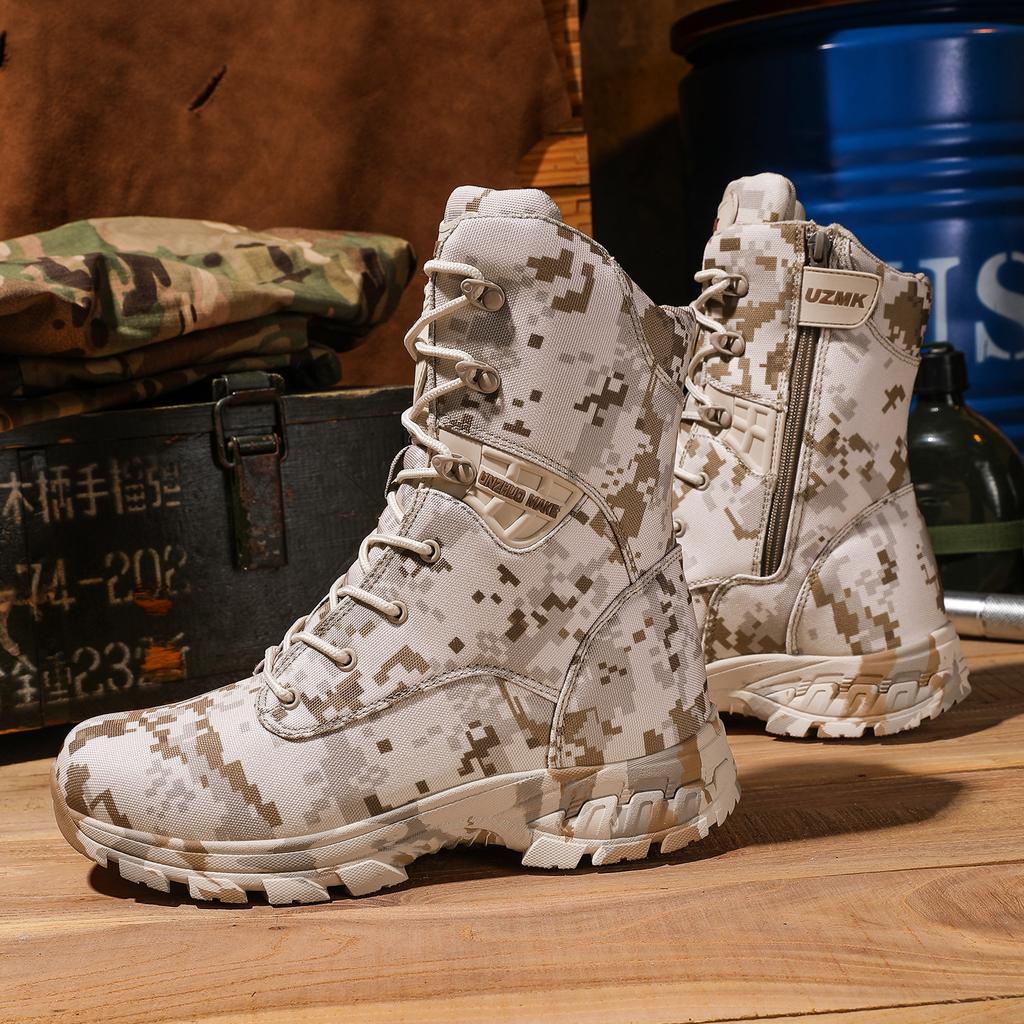 New Men Tactical Boot Combat Anti-Slip Brand Unisex Breathable Special Force Size Plus Army Boots Male Military Motorcycle Shoe