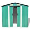 VidaXL Abri de Stockage Métal Vert 204x132x186 cm Cabane Rangement Jardin 42909