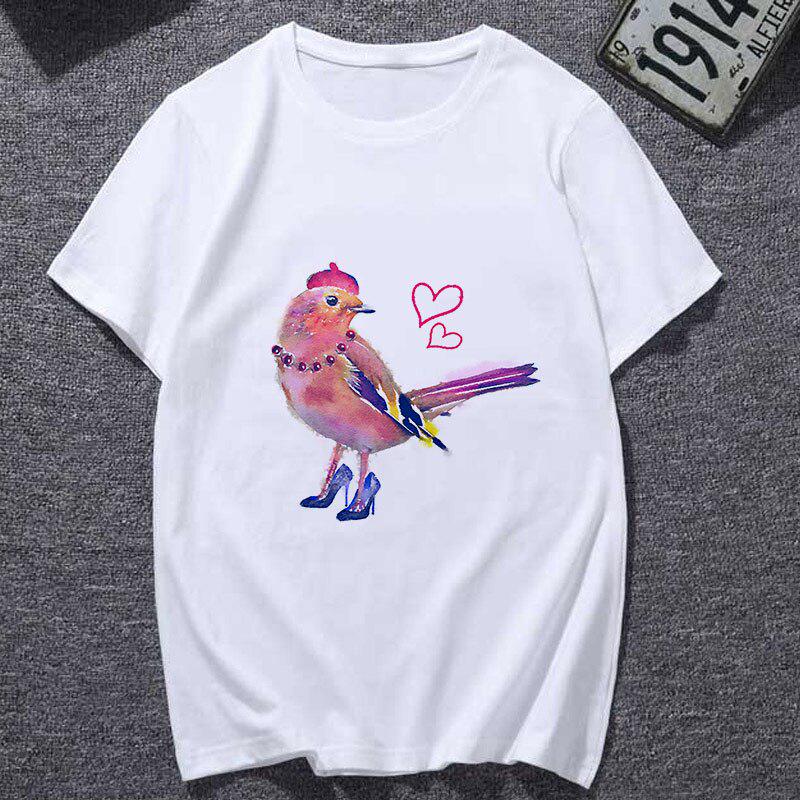 Moosice Women's Funny Short Sleeve T-Shirt - Vintage Casual Pullover With Letter Print - View #12